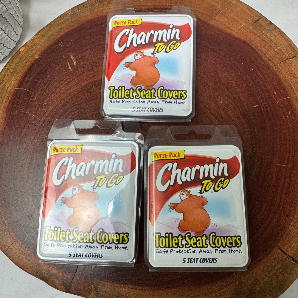 3 Pack Charmin To Go Toilet Seat Covers Purse Pack 5 Count Each Travel Size